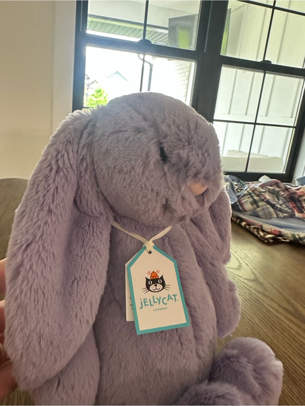 Jellycat Lavender Plush Bunny - Soft Lilac Stuffed Rabbit - Picture 4 of 4